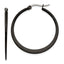 Chisel Stainless Steel Polished Black IP-plated 34mm Diameter 2mm Hoop Earrings