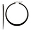 Chisel Stainless Steel Polished Black IP-plated 43mm Diameter 2mm Hoop Earrings