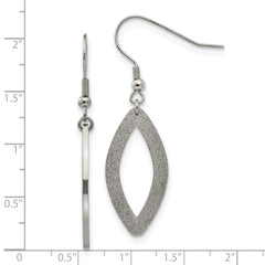 Sophia Jewelers Stainless Steel Dangle Earrings with Laser Cut Design