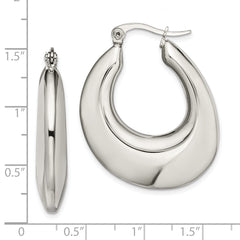 Sophia Jewelers Stainless Steel Polished Teardrop Hoop Earrings Gift Ready