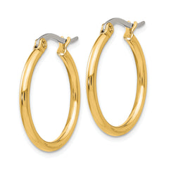 Sophia Jewelers Gold-Tone Stainless Steel Hoop Earrings 26mm Elegant Gift Ready