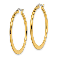 Stainless Steel Gold Tone Hoop Earrings Gift Ready Elegant Design