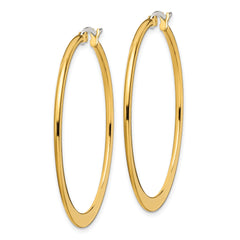 Sophia Jewelers Gold-Tone Stainless Steel Hoop Earrings with Polished Finish