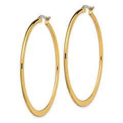 Sophia Jewelers Gold-Tone Stainless Steel Polished Hoop Earrings Gift Ready