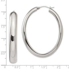 Sophia Jewelers Stainless Steel Hoop Earrings with Polished Elegant Design