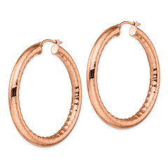 Sophia Jewelers Rose IP-Plated Stainless Steel Polished Hoop Earrings