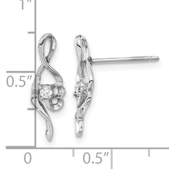 Sophia Jewelers Stainless Steel CZ Dangle Earrings Gift Ready Polished Finish