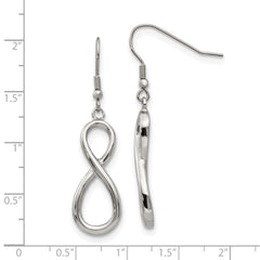 Sophia Jewelers Stainless Steel Infinity Dangle Earrings Gift Ready