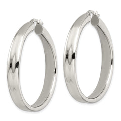 Sophia Jewelers Women's Polished Stainless Steel Hoop Earrings Gift Ready