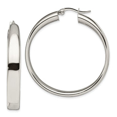 Chisel Stainless Steel Polished 6.75mm Hoop Earrings