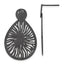 Stainless Steel Black IP-plated Laser Cut Starburst Post Dangle Earrings