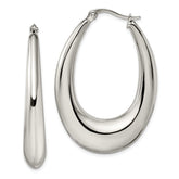 Chisel Stainless Steel Polished Teardrop Hoop Earrings