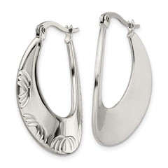Sophia Jewelers Stainless Steel Polished Creole Hoop Earrings Gift Ready