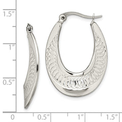 Sophia Jewelers Stainless Steel Polished Swirl Hoop Earrings Gift Ready