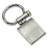 Stainless Steel Men's Key Ring with Polished Brushed Finish Engravable