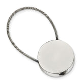 Sophia Jewelers Men's Polished Stainless Steel Engravable Key Ring