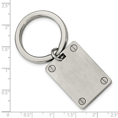 Stainless Steel Polished and Brushed Key Ring