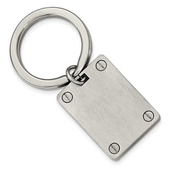 Chisel Stainless Steel Brushed and Polished Key Ring