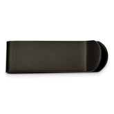 Sophia Jewelers Brushed Black Stainless Steel Engravable Money Clip for Men