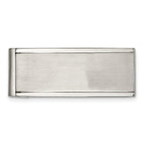 Sophia Jewelers Stainless Steel Money Clip with Brushed Polished Finish Engravable