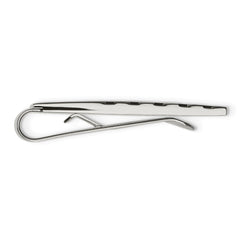 Chisel Brushed Stainless Steel Money Clip with Black Rubber Accents Engravable