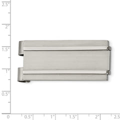 Stainless Steel Brushed and Polished Money Clip