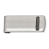 Stainless Steel Brushed Money Clip with Engravable Modern Design
