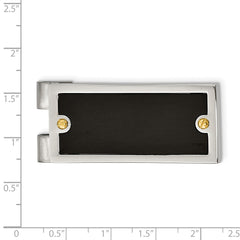 Stainless Steel Polished Yellow & Black IP-plated Money Clip