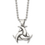 Chisel Stainless Steel Antiqued and Polished Celtic Knot Pendant on a 22 inch Ball Chain Necklace