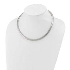 Stainless Steel Omega Necklace with Polished Finish in Gift Box