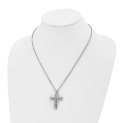 Sophia Jewelers Unisex Stainless Steel Crucifix Pendant Necklace 20 Gift Ready