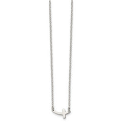 Sophia Jewelers Unisex Stainless Steel Polished Cross Necklace Gift Ready