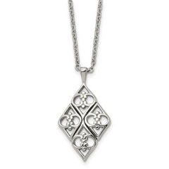 Chisel Stainless Steel Polished Pendant on a 20 inch Cable Chain Necklace