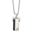 Yellow Dog Tag Necklace in Black IP-Plated Stainless Steel, 20 Inch - Sophia Jewelers