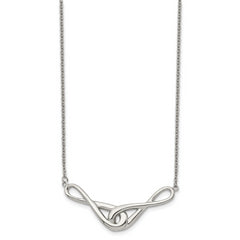 Stainless Steel Polished Infinity Symbols 19in Necklace