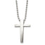 Chisel Stainless Steel Polished Cross Pendant on a 22 inch Ball Chain Necklace