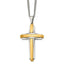 Cross Necklace in Gold-Tone Stainless Steel, 24 Inch - Sophia Jewelers