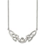 Claddagh Necklace in Stainless Steel with Celtic Wings, 18 Inch - Sophia Jewelers