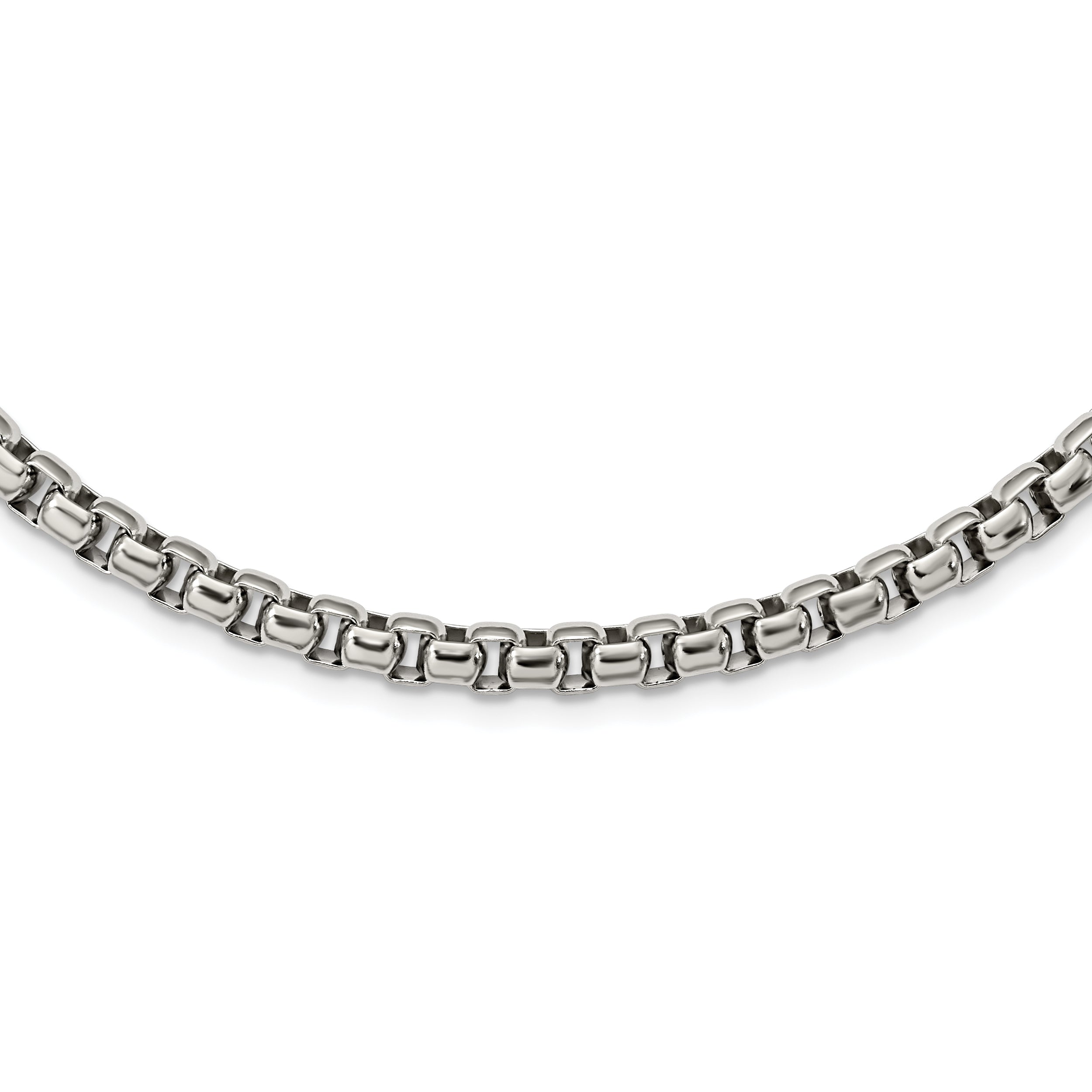 Chisel Stainless Steel Polished 24 inch Rounded Box Chain