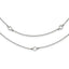 Stainless Steel Polished Two Strand 15.75in w/2in ext Necklace