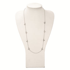 Stainless Steel Polished Butterflies 33in Necklace