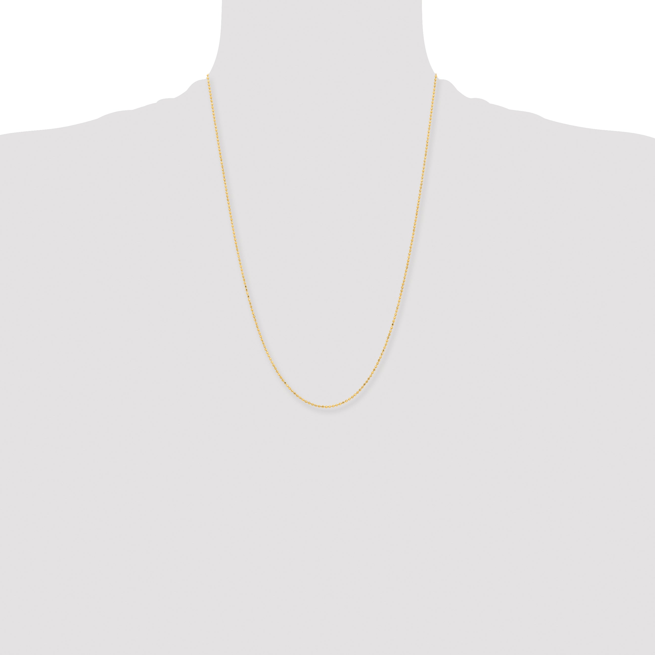 Chisel Gold-tone Brass 1.50mm Plated 16 inch Ball Chain
