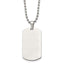 Chisel Rounded-Edge Dog Tag Necklace in Stainless Steel, 24 Inch, 24 Inch - Sophia Jewelers