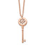 Key Necklace in Rose-Tone Stainless Steel, 17.8 Inch - Sophia Jewelers