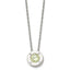 Chisel Stainless Steel Polished CZ August Birthstone Circle Pendant on a 20 inch Multi-Link Chain Necklace
