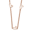 Stainless Steel Polished Rose IP-Plated Hearts 38in Necklace