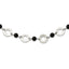 Stainless Steel Polished w/Black Agate w/1.5in ext Leather Cord Necklace