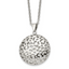 Stainless Steel Polished Puffed Cut-out Design 18in Necklace