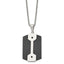 Dog Tag Necklace in Black IP-Plated Stainless Steel, 22 Inch - Sophia Jewelers