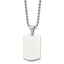Chisel Dog Tag Necklace in Stainless Steel, 2mm Reversible, 24 Inch - Sophia Jewelers